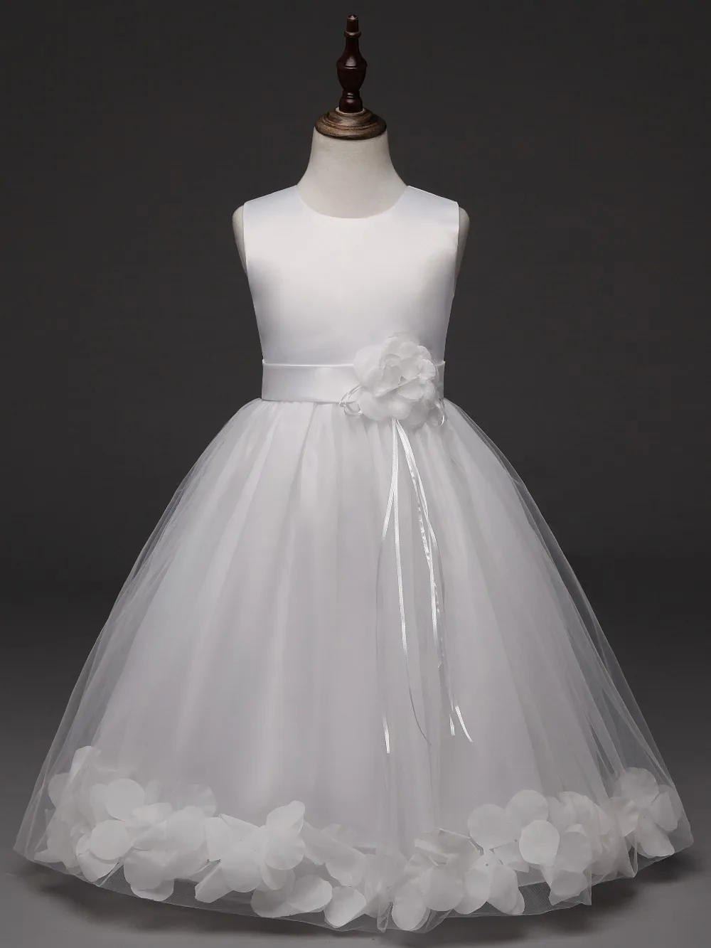 Flower Girl Children's Clothing Petal Hem Party Tulle Dress Summer Kids Costumes Princess Dresses for Toddler Girls Clothes | Детская