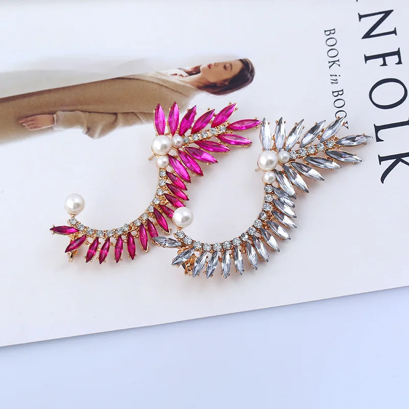 5pairs/pack European Exaggerated Crystal Rhinestone Earrings | Украшения и аксессуары