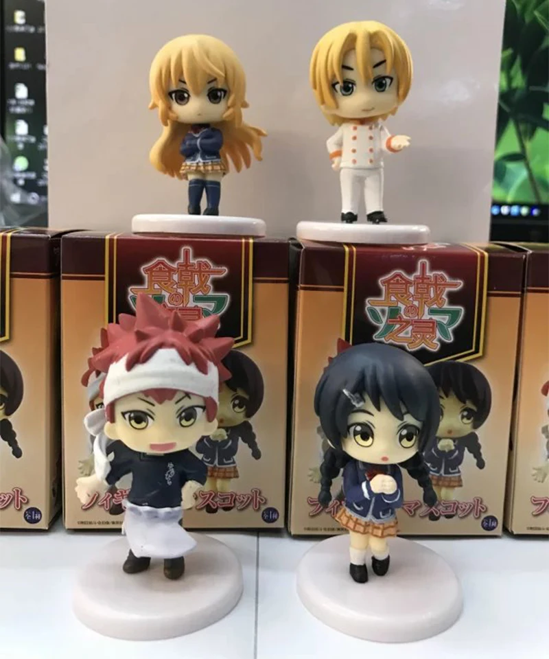 Экшн-фигурки Shokugeki No Soma 4 шт./компл. Yukihira кукла Такуми тадокоро Мегуми из аниме