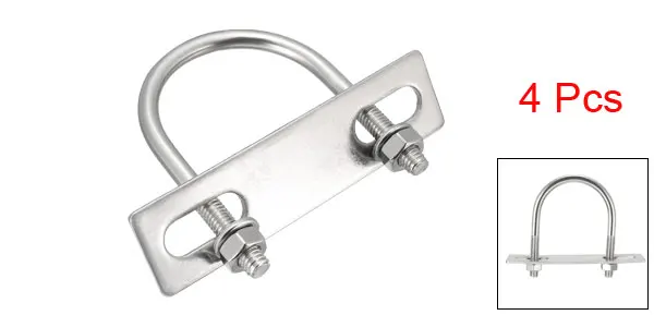 M6 42mm Uxcell 4 шт./лот M6 M8 U Тип Болт круглый изгиб u-болт 304 крепеж из нержавеющей стали для 25 мм 27 мм 38 мм 42 мм диаметр трубы гайка болт - Цвет: M6 42mm