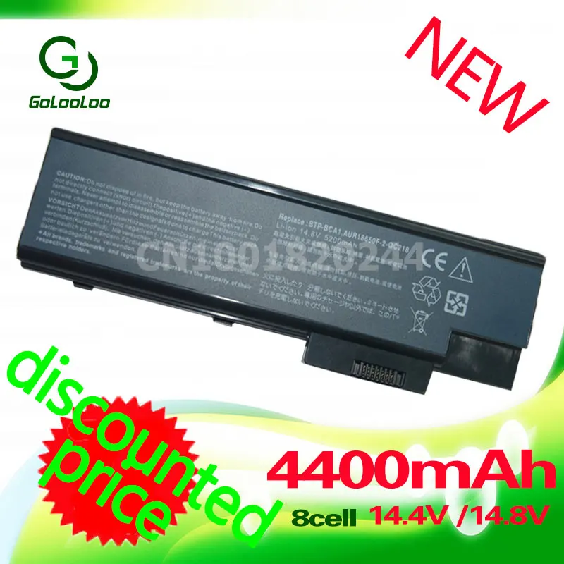 Golooloo 8 ячеек 4400, MAH14.4V батарея для ACER BT. T5005.001 4UR18650F-1-QC192 BT. T5007.001 BT. T5007.002 BTP-AS1681 TM4000