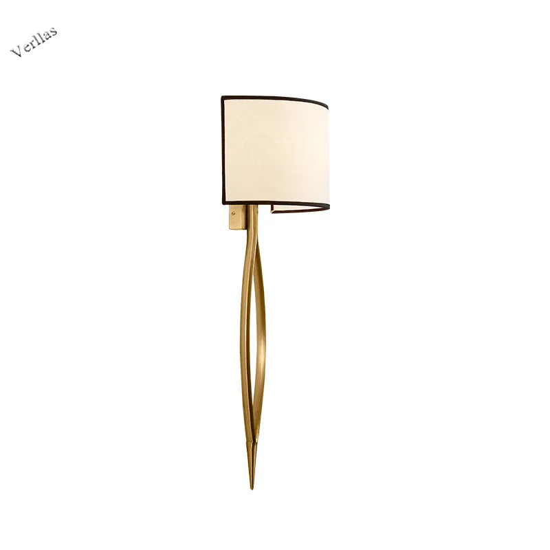 Gold lamp body Светодиодный настенный светильник E14, настенный светильник для гостиной, спальни, прикроватный декор, светильники, креативные Современные Настенные светильники с металлическим покрытием - Цвет абажура: Gold lamp body