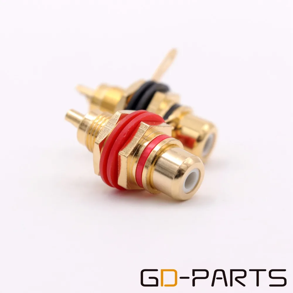 GD PARTS позолоченный латунный гнездовой разъем RCA терминал Hi Fi усилитель компакт