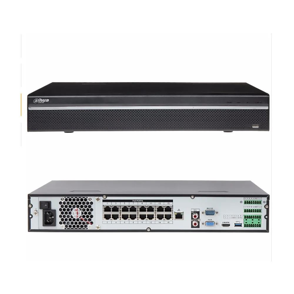 Dahua 4 К nvr5216-16p-4ks2 16ch PoE NVR H.265 ONVIF до 12MP ИК DNR WDR P2P HDMI VGA воспроизведение