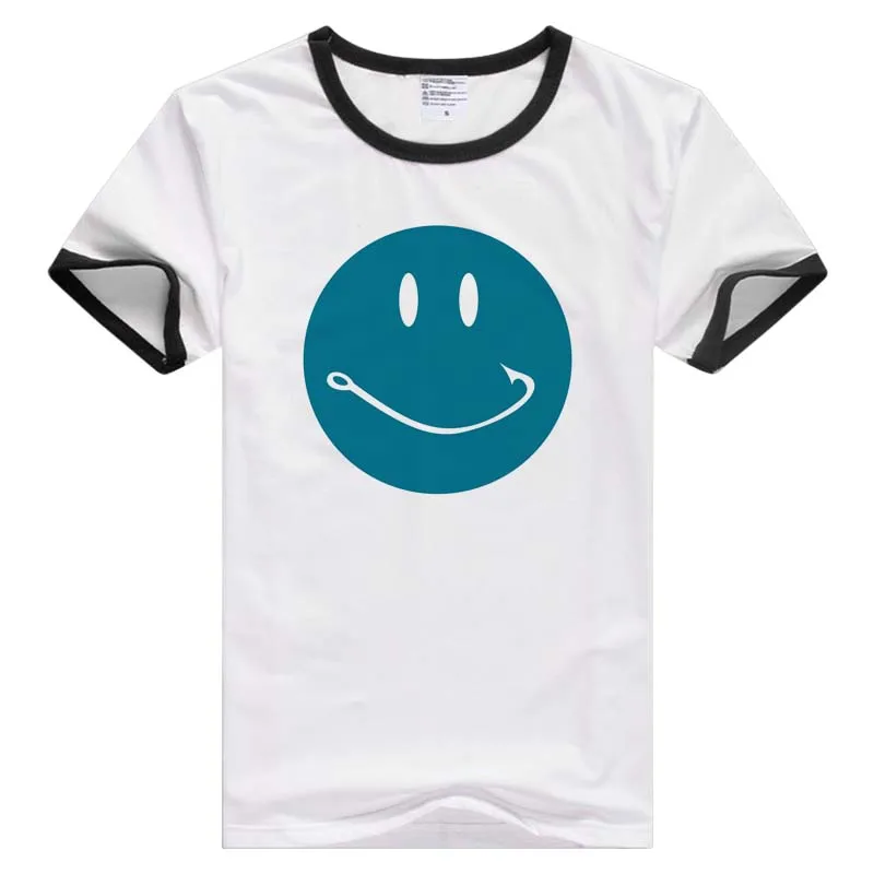 Повседневная мужская футболка со смайликом с коротким рукавом удобная крутая