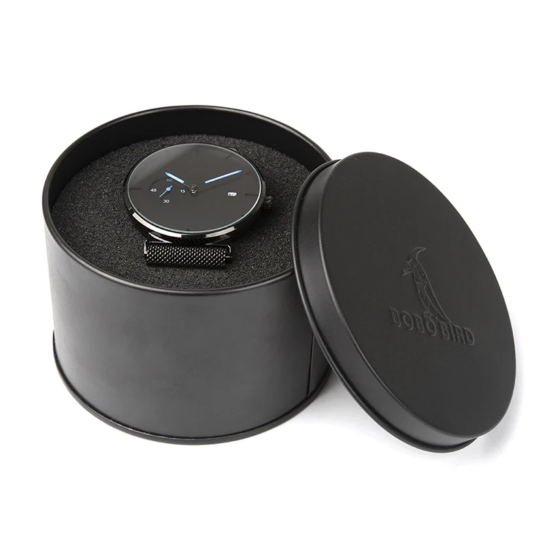 BOBO BIRD мужские часы Топ бренд класса люкс Montre Homme принимаем индивидуальный логотип черный тайна Дата R18