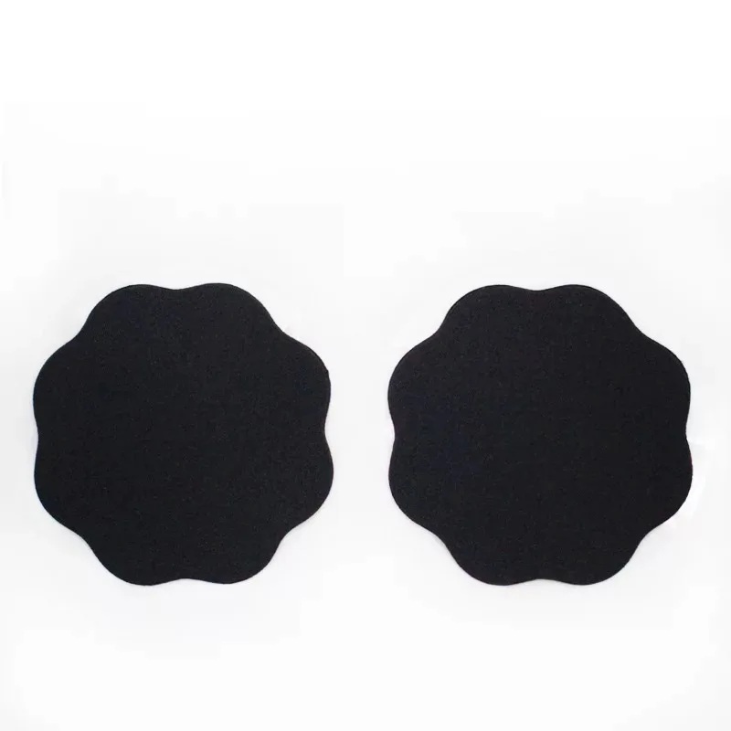 1 пара силиконовых ниппелей круглая черная накладка на соски самоклеящиеся