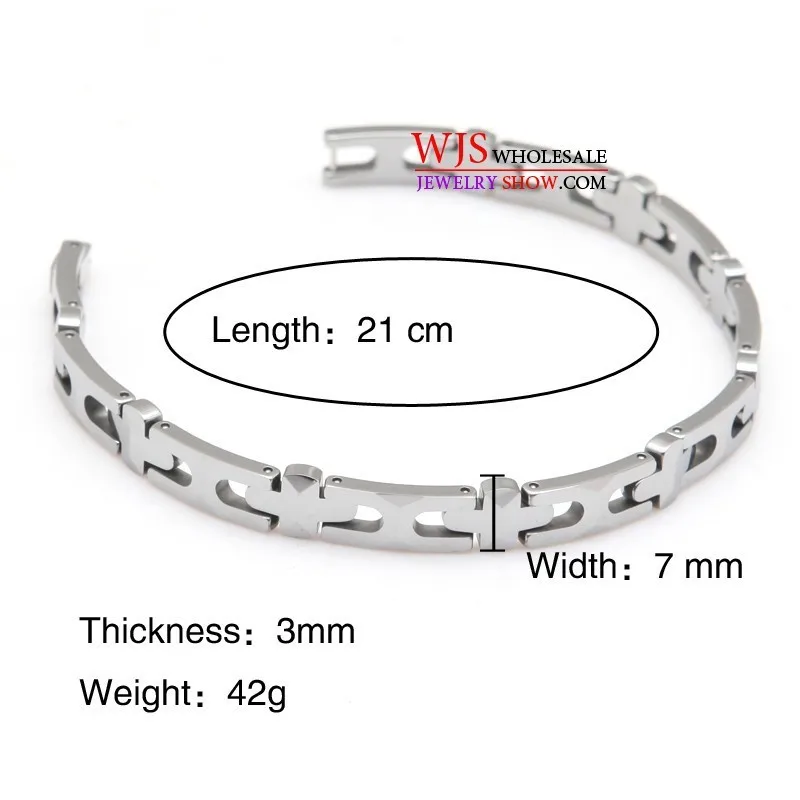

2015 Men's New Bracelets Hot selling High Polished Unisex Men's Tungsten Steel bracelet Carmen like Watchband bracelet