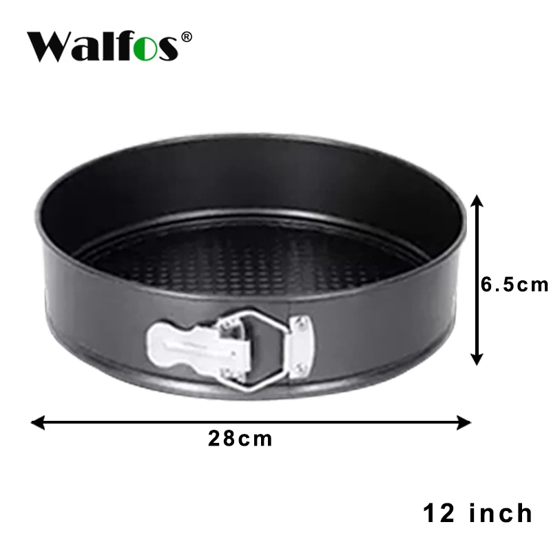 12 inch WALFOS выпечки кухонный инструмент, для торта прессформы торта металлическая круглая форма для выпечки формы для выпечки с антипригарным покрытием плесень Кухня аксессуары - Цвет: 12 inch
