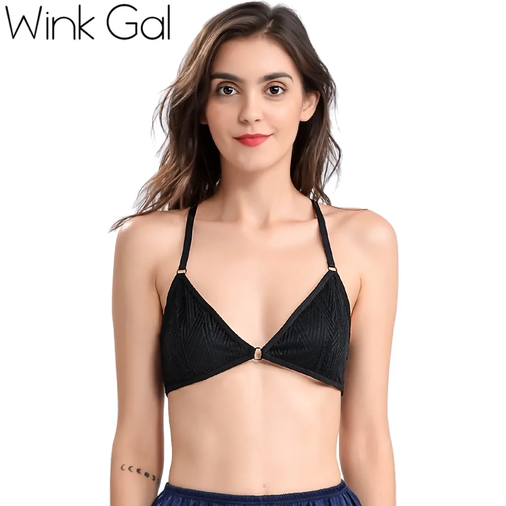 Подмигивание Гал Для женщин Мода Bralette полосы сетки женский бюстгальтер удобные