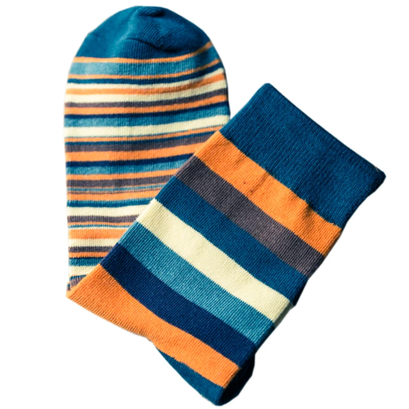 10pcs=5pairs=1 Lot Men's color stripes socks the latest design popular men's STRIPED SOCKS SUIT FASHION COLOURED COTTON | Мужская