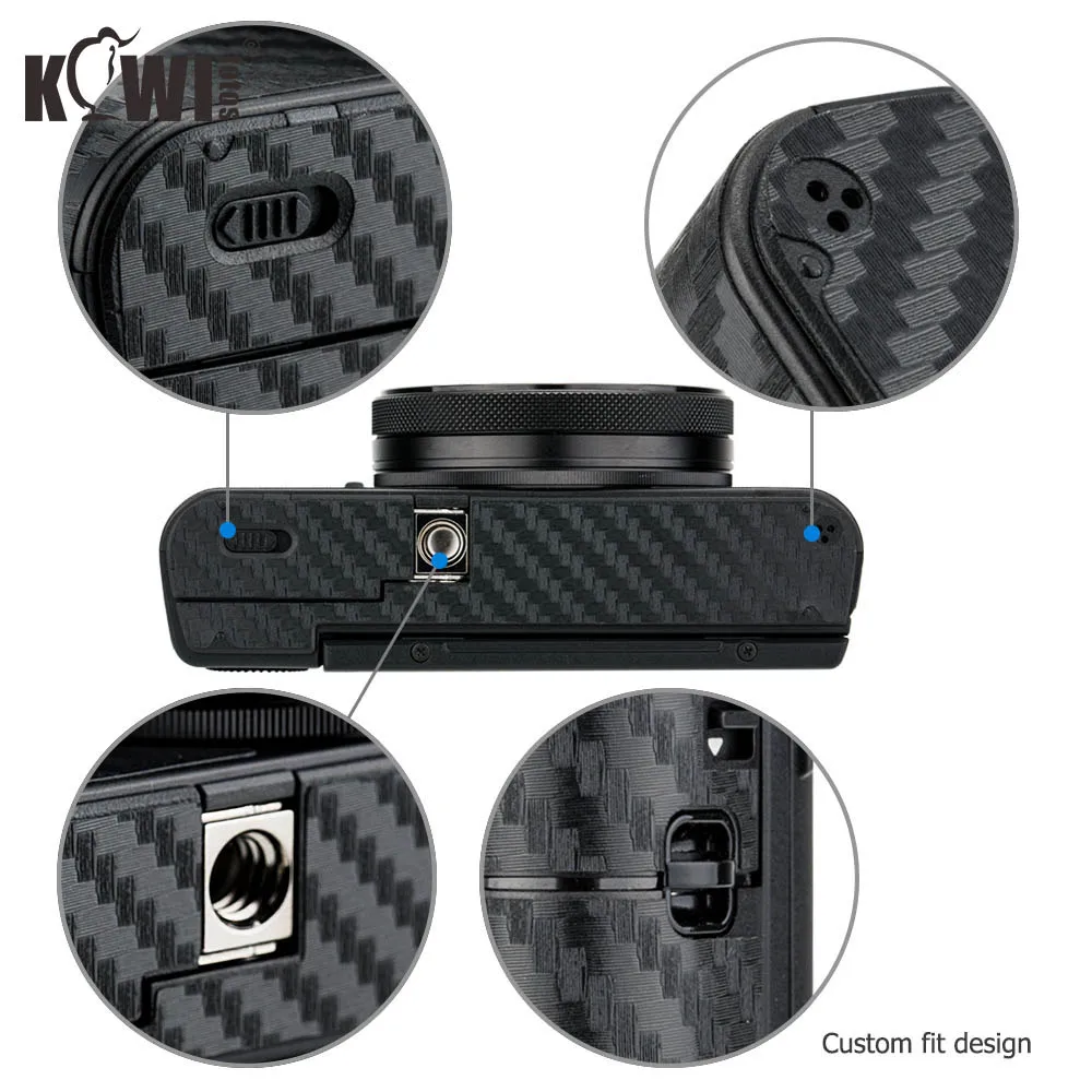 KIWIFOTOS KS RX100VCF камера углеродное волокно пленка с влажной очистки для sony RX100 V