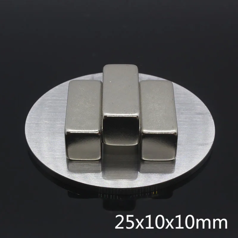 2 шт. 25x10x10 мм квадратный редкоземельные магниты 25*10*10 N35 блок NdFeB Неодимовый магнит