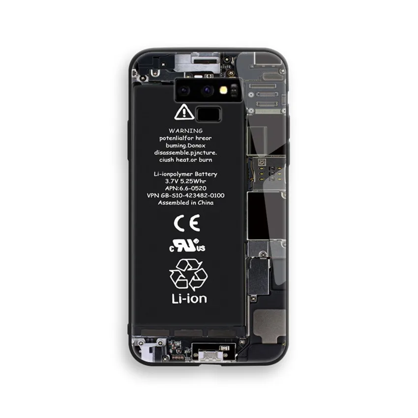 as picture 5 Чехол из окрашенного стекла для samsung galaxy Note 9, чехол из закаленного стекла, ТПУ, противоударный чехол s для samsung Note 8, s9, s8 plus - Цвет: as picture 5