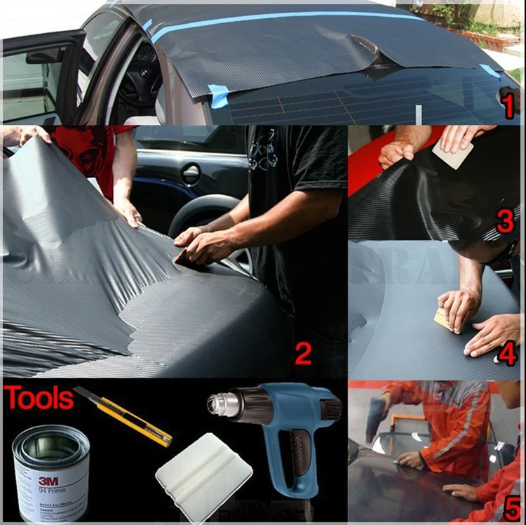 50cmx200cm 3D Carbon Fiber Vinyl Car Wrap Sheet Roll Film stickers and Decals Motorcycle Styling Accessories Automobiles | Автомобили и