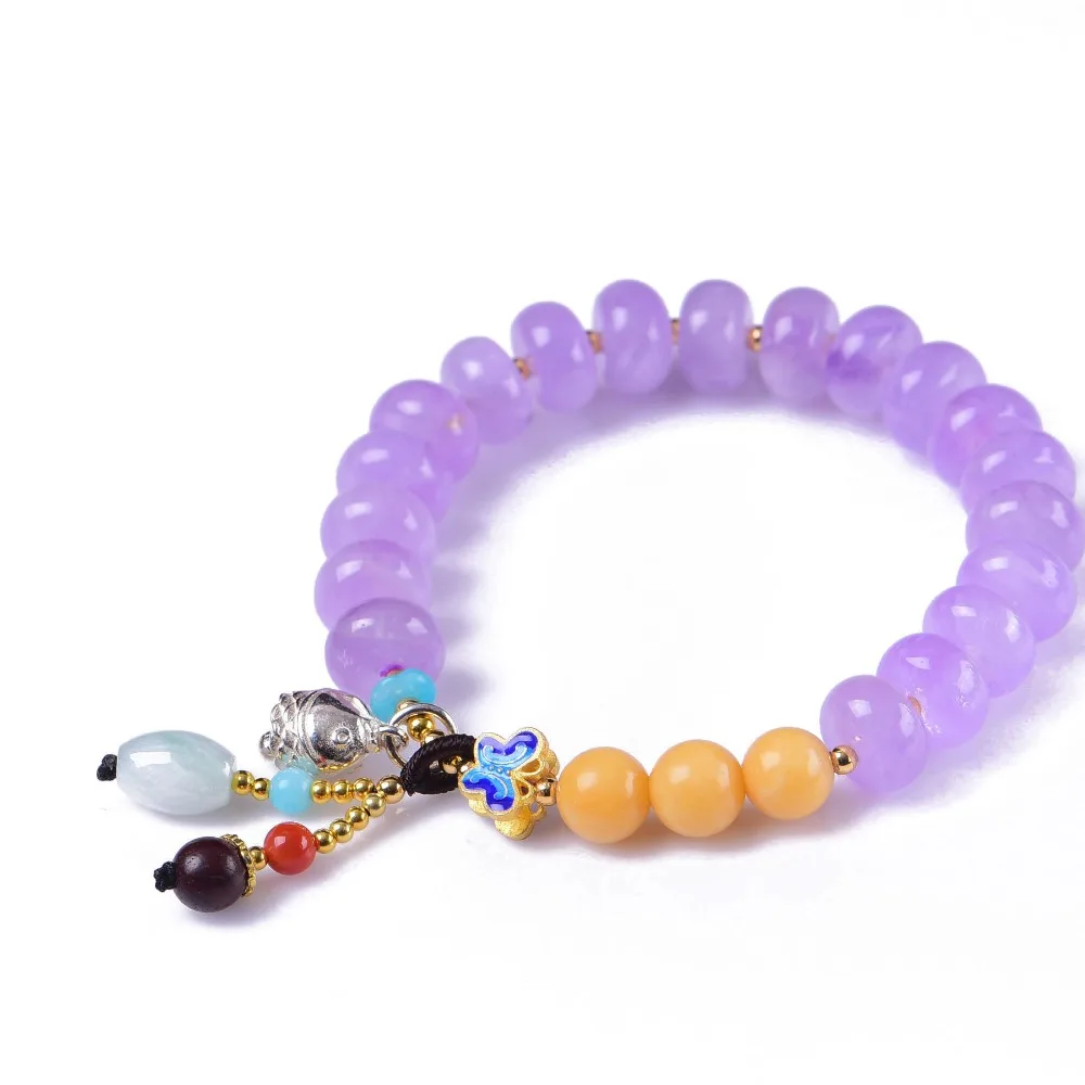 

19 Styles Handmade Authentic Purple Lavender Crystal Beads Bracelets Natural Crystal Unisex
