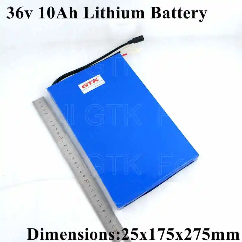 Подгоняемый размер 36v 10ah литиевая батарея 15A BMS для 350w Электрический скейтборд