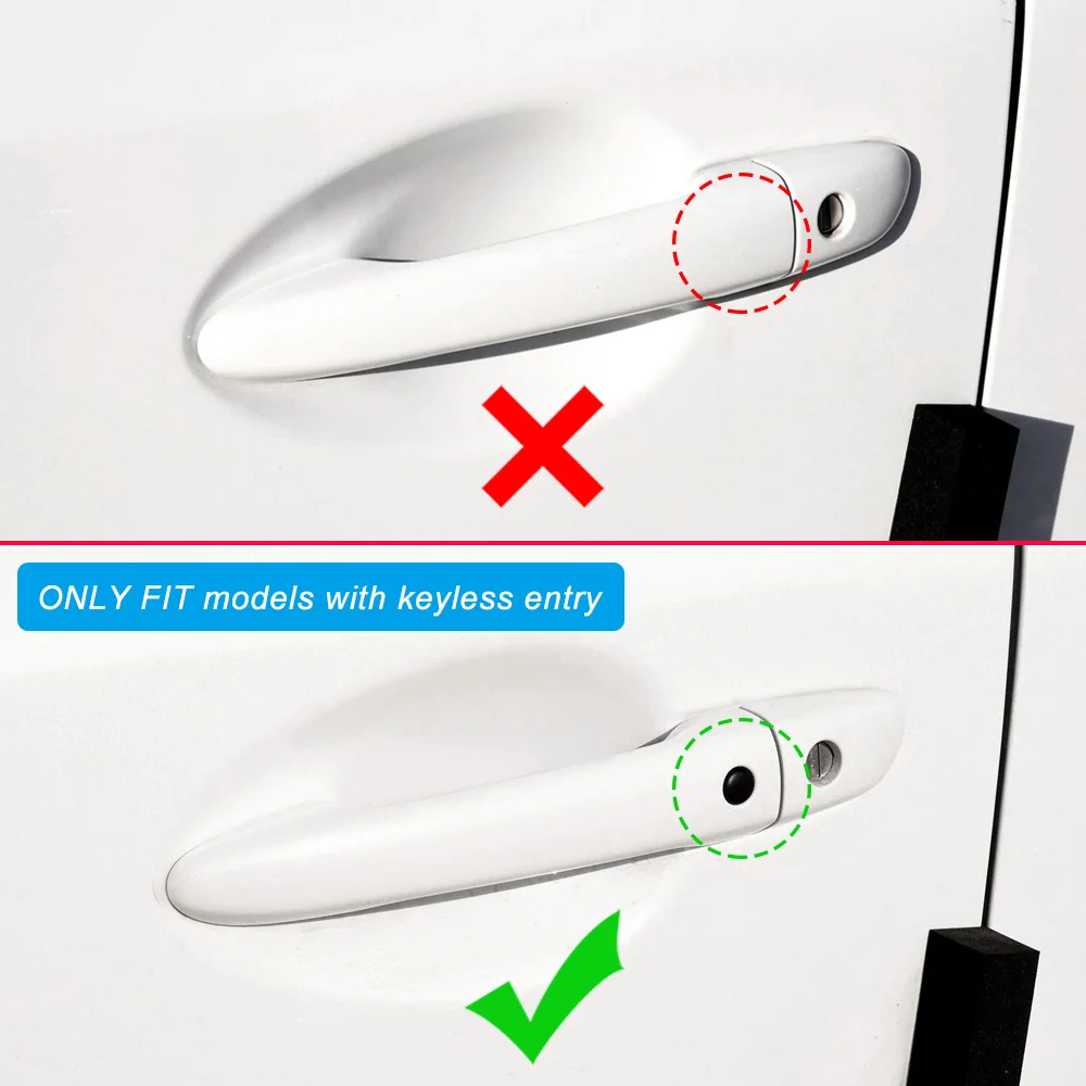Smart Keyless Автомобильная дверная ручка из углеродного волокна Накладка для Mazda 2 3 6 CX3 CX5 CX9 DJ DL DK BM BN GJ GL KE KF TC аксессуары