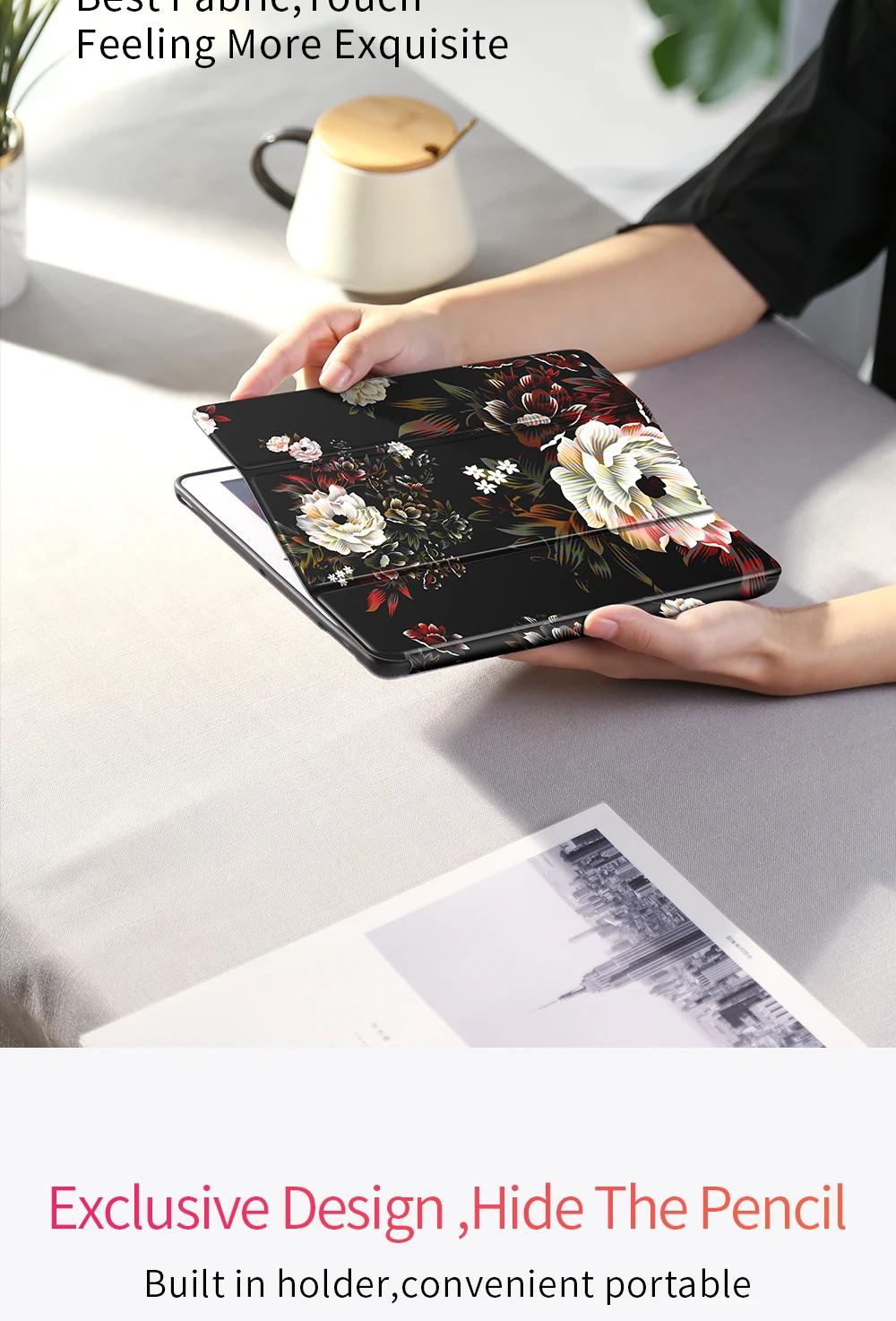 Чехол для iPad Pro 10,5 Air 3 с рисунком, чехол с карандашом, авто спящий режим, пробуждение, подставка, умный чехол для iPad A1701 A1709 A1852