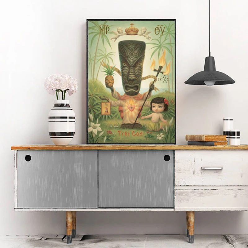 Mark Ryden Tiki God HD Холст Плакаты печать украшение на стену живопись маслом
