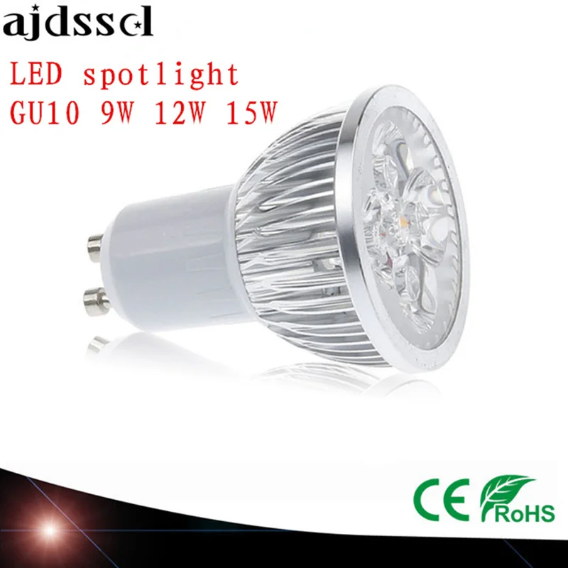 Высокомощная точечная лампада светодиодные прожекторы GU5.3 MR16 E27 9W 12W 15W GU10 лампы с