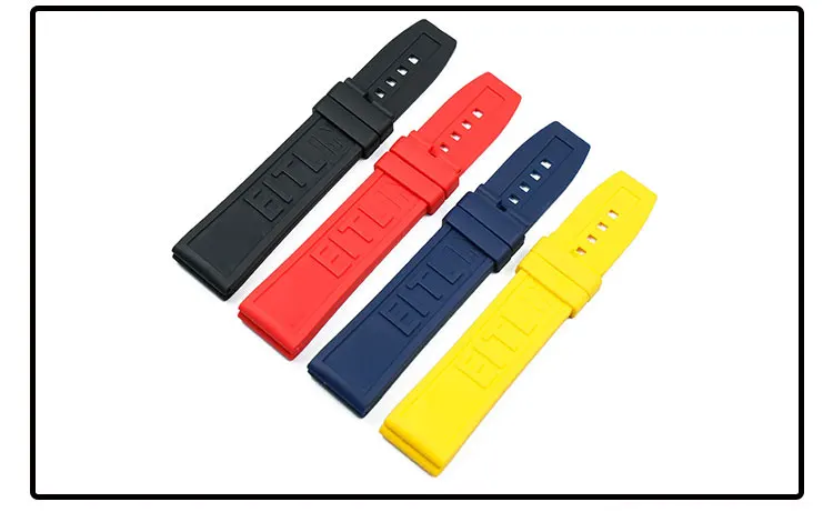 Силиконовый ремешок мужские часы аксессуары 22 мм 24 мм для Breitling Спорт на открытом воздухе водонепроницаемый резиновый ремешок женские часы