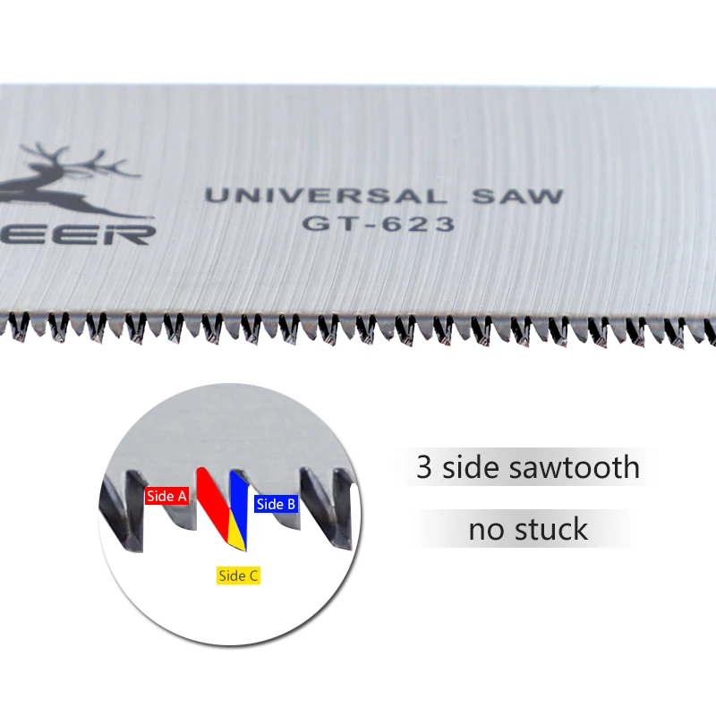 Пила по дереву SK5, японская, 3 кромки, 65 # марганцевая сталь ...