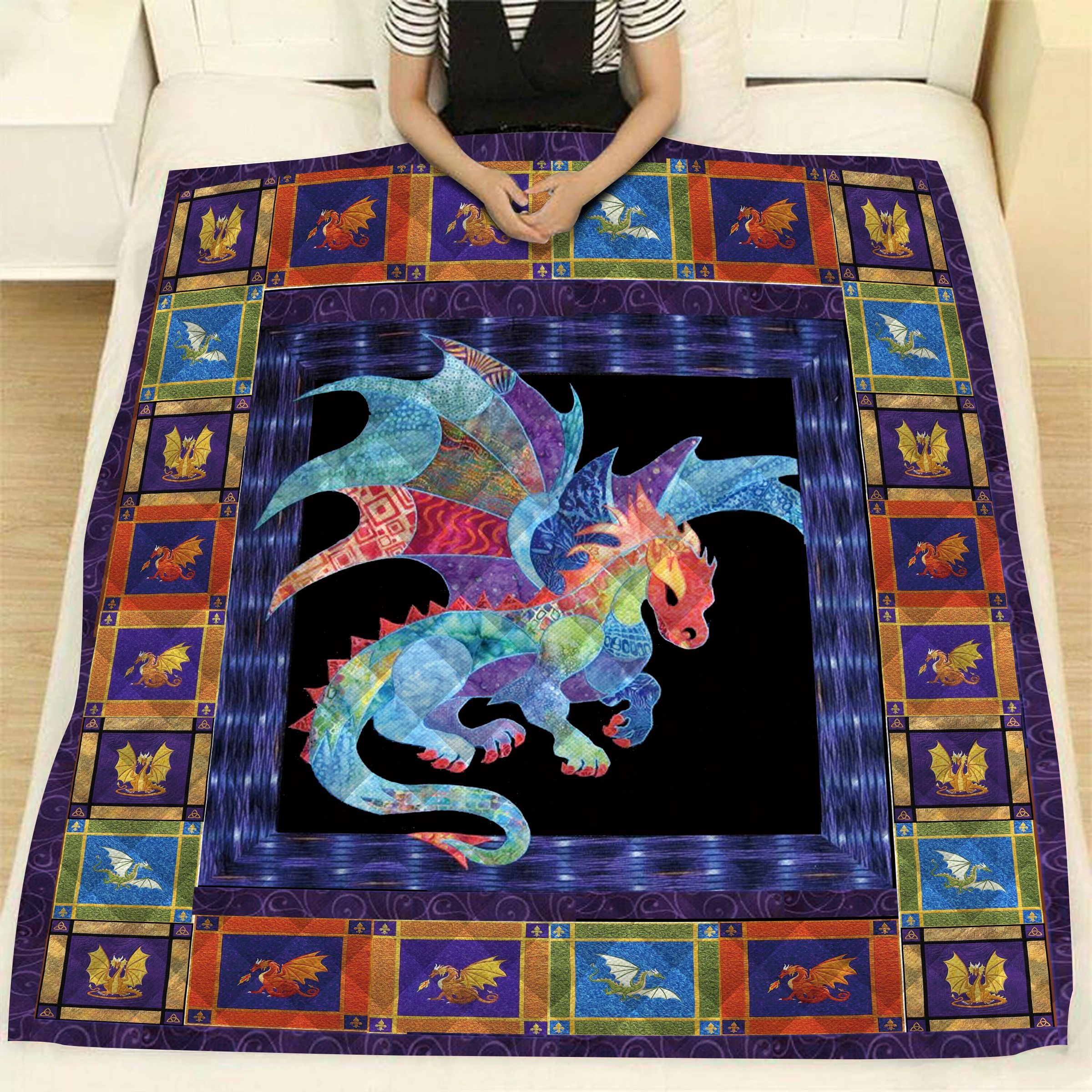 Дропшиппинг 3D одеяло с драконом динозавром для детей и взрослых мягкое теплое