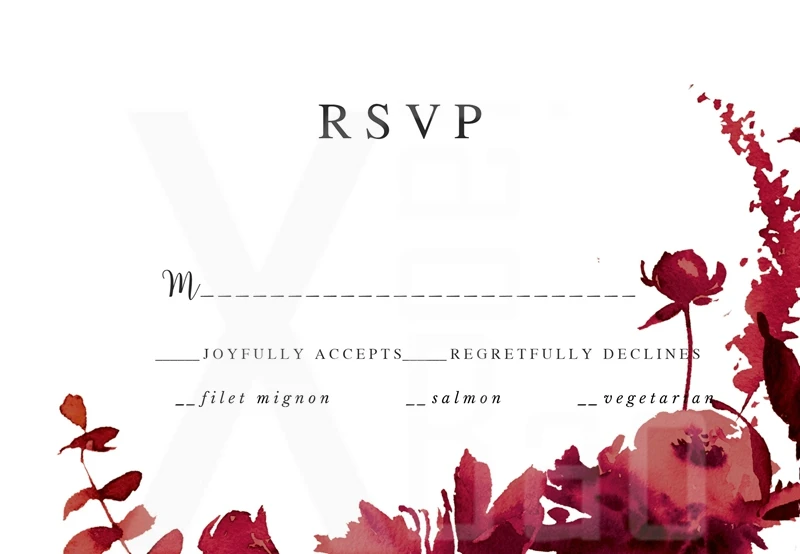 --rsvp03red 6 шт Свадебные бутылки воды этикетки стикер открытка-приглашение день рождения обертки украшения поставки пользовательское имя Дата - Цвет: --rsvp03red