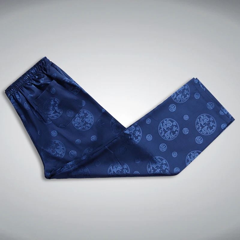 Брюки мужские с эластичным поясом костюм Тан штаны в китайском стиле кунг фу Тай