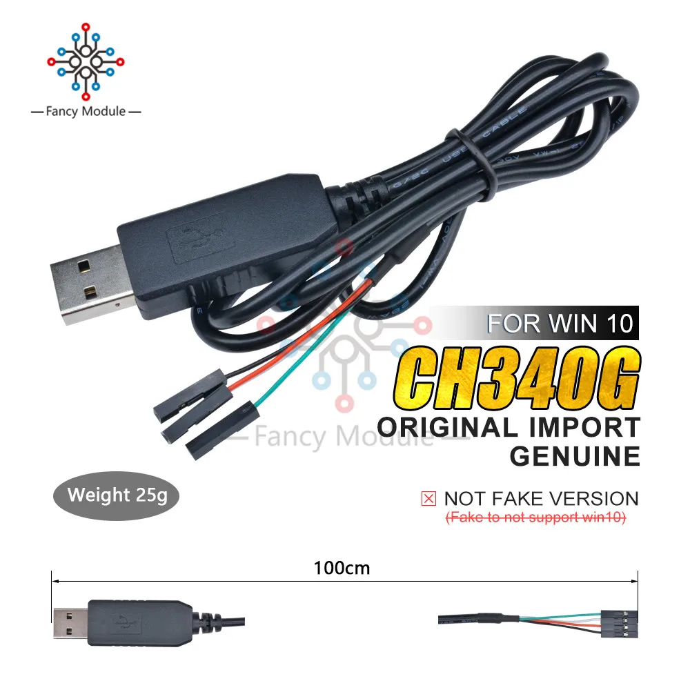 Оригинальный кабель CH340G CH340 для скачивания USB в TTL последовательный провод