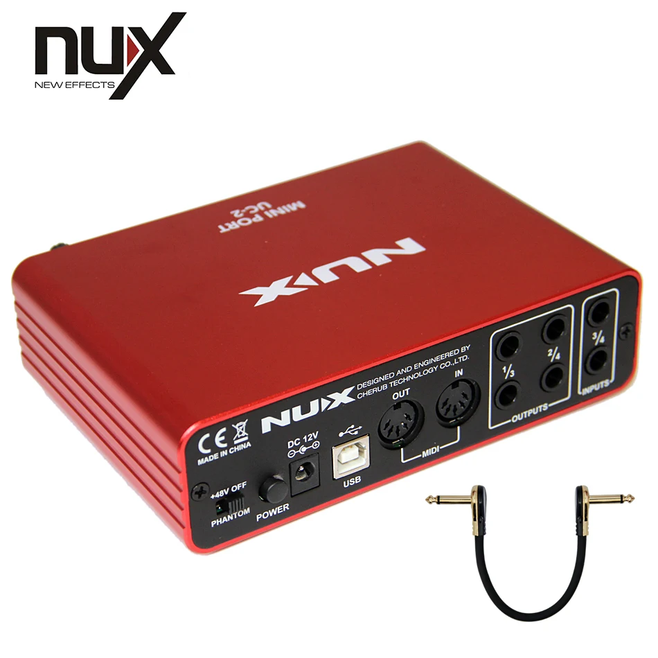 Новый NUX UC 2 мини порт USB аудио интерфейс компактный и удобный