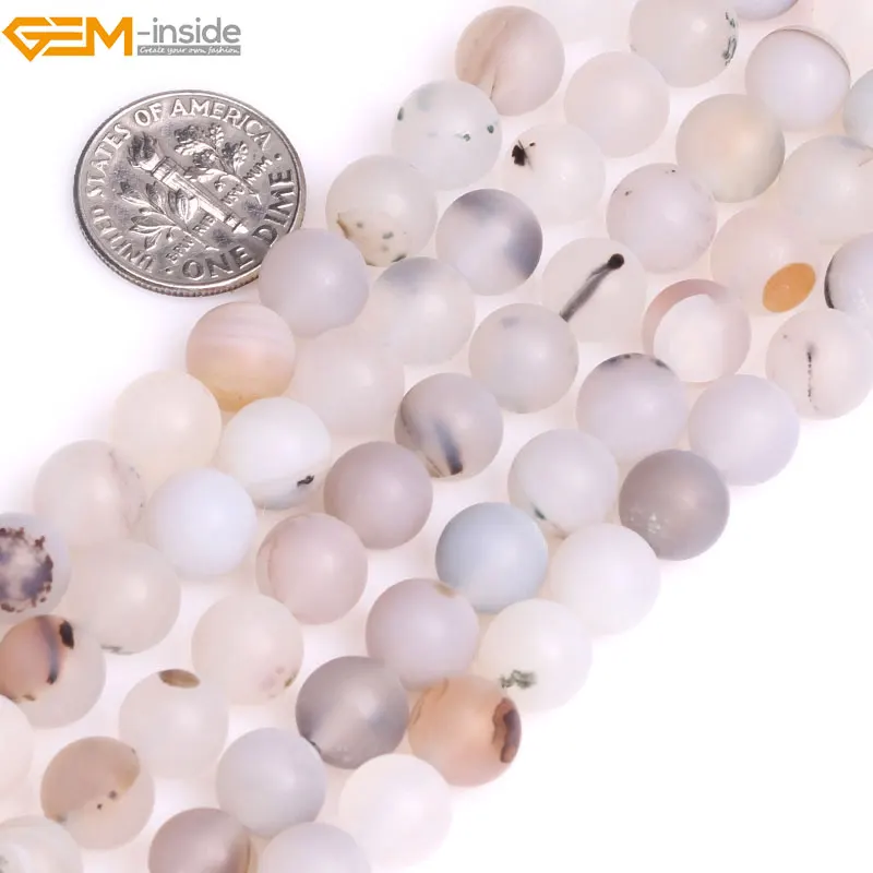 Natural Round Frost Matte Botswana Agates Beads For Jewelry Making 8-14mm 15inches DIY FreeShipping Wholesale Gem-inside | Украшения и