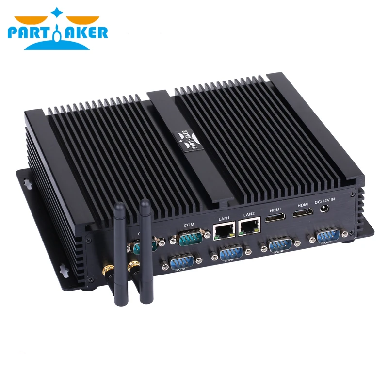 Partker I4 Dual Lan промышленный мини-ПК с Intel Core I5 4200U 6 COM портами WIFI300M Windows Linux