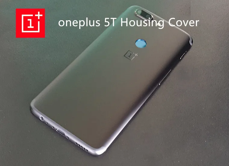 Original ONEPLUS 5T Three Metal Rear Housing Cover Replacement Back Door Battery Case Card Slot/Side Button/Lens Glass Gray |