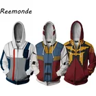 Мужская одежда 2019, толстовки с капюшоном из игры GUNDAM 3D, свитшот, одежда, мужская куртка на молнии, топ, уличная одежда, свитшоты, пальто, хип-хоп, шляпа, топы