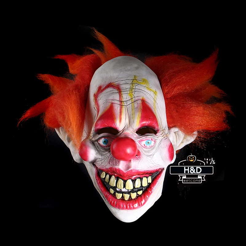 H&ampD Deluxe Novelty Clown Mask Circus Scary Killer Halloween Horror Latex Full Head Fancy Dress | Дом и сад
