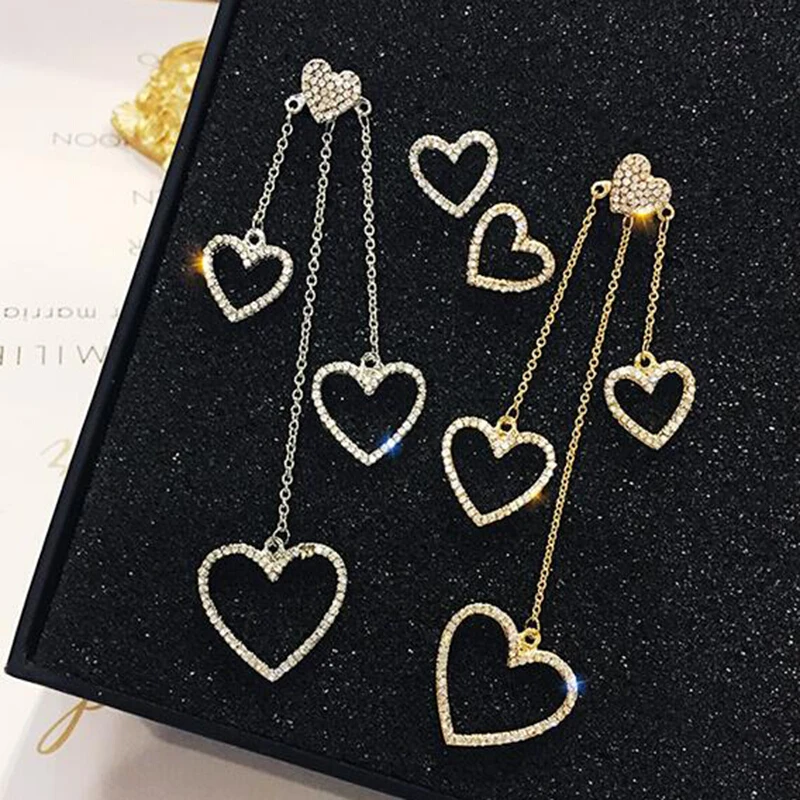KASIYU kindheart Асимметричные 925 Серебряные иглы кисточки серьги Модные Серьги Ушные