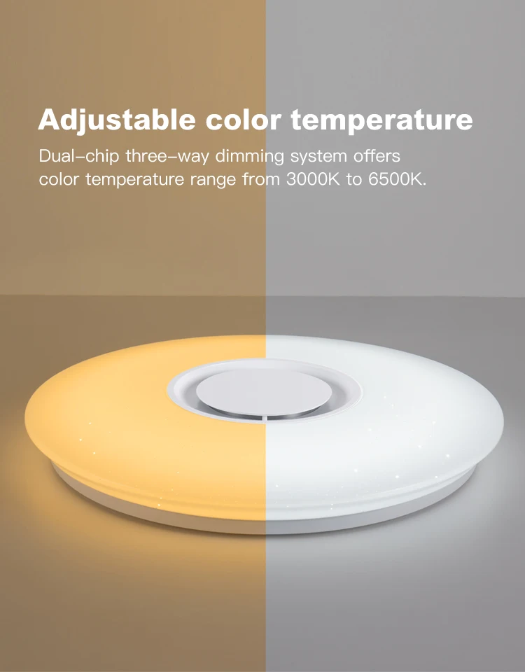 Умный светодиодный потолочный светильник RGB с затемнением 25 Вт 36 Вт Bluetooth динамик и музыка современное приложение Управление светодиодный потолочный светильник