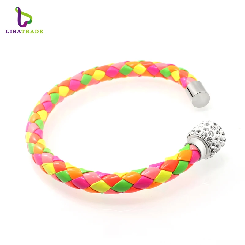 Новинка модный браслет из искусственной кожи 12 шт./лот оптовая продажа со