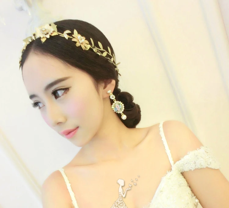 Женская мода Оголовье Волосы Группа Handmade Хрустальный Цветок Ювелирные Украшения