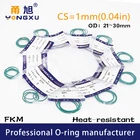 10 шт.лот Green FKM фтор резиновые уплотнительные кольца 1 мм OD21222324252627282930*1 мм уплотнительные кольца, уплотнительные кольца, топливная шайба