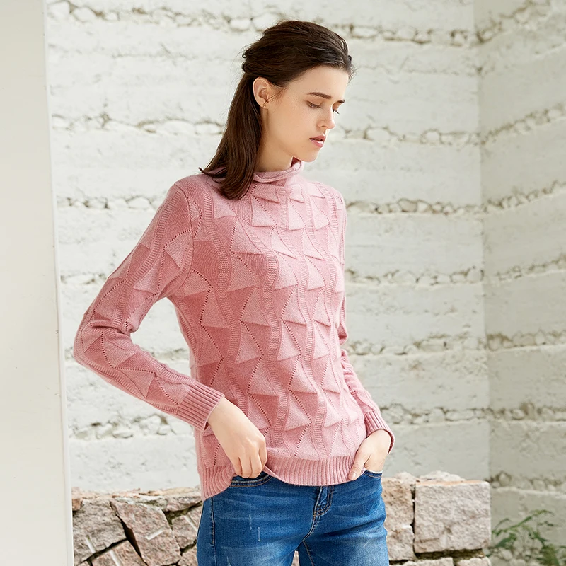 

2018 New Style Autumn Winter Women's Turtleneck Cashmere Sweater