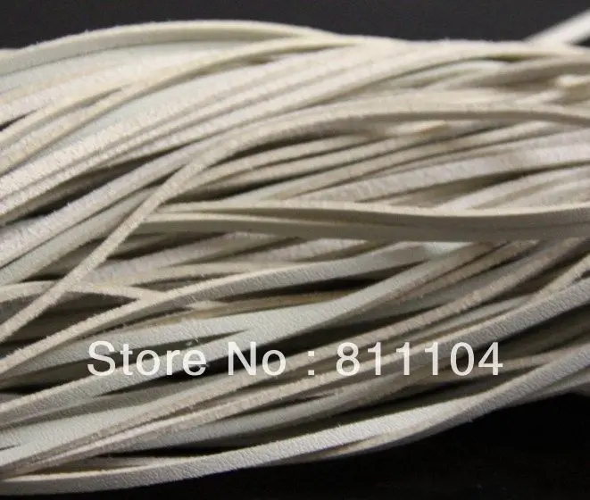 Кремовый односторонний плоский шнур из искусственной замши 3 мм шнурок сделай