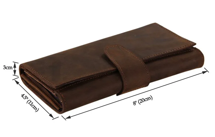Для мужчин сумасшедшая лошадь кожаный бумажник сцепления iPhone 6 plus Case Двойные
