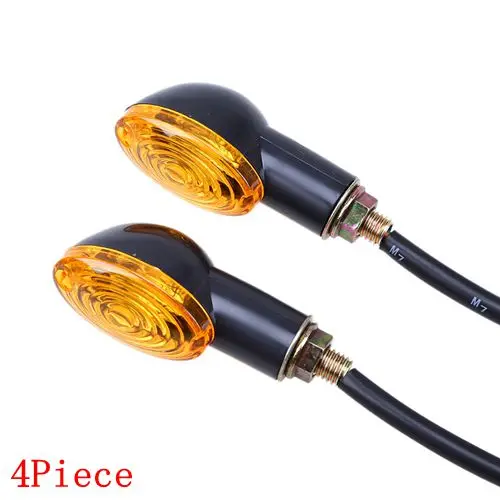 Black Cover Amber Posbay 4 шт./лот 12 В Универсальный мотоцикл указатели поворота светильник s Янтарный мигалка мотоцикл светильник направленного Led - Цвет: Black Cover Amber