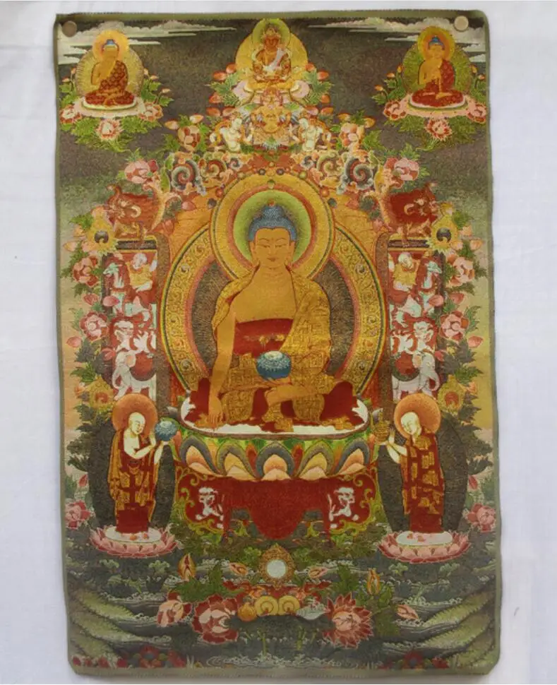 Коллекционный Тибетский буддизм в Nepal thangka картины Будды большой размер буддизма