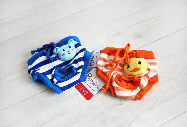 1 шт. модные штаны в полоску с рисунком собак кошек собачьи трусы для менструации