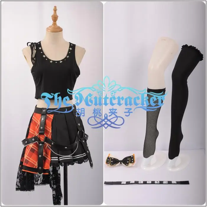 

Anime Lovelive! Honoka Kousaka Rock Awaken SJ Uniform Cosplay Costume Halloween Suit For Women Outfit New