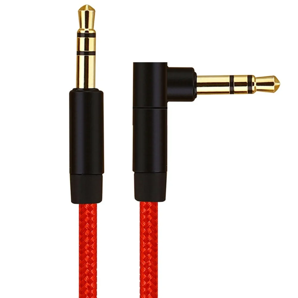 

Aux Cable 3.5mm Jack Male to Male 90 Degree Right Angle Stereo Audio Cable for Car MP3 MP4 Headphone Speaker Computer Smartphone